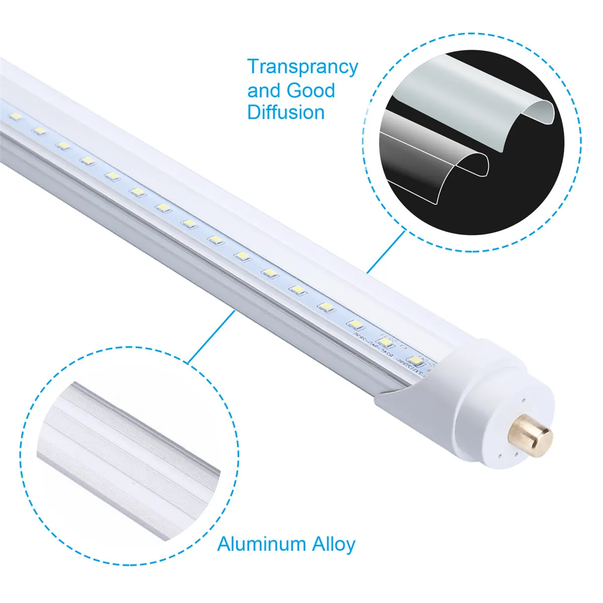 8ft T5 Led Tube 4ft Light Lamp FA8 45W T8 Single Piece 4500LM For