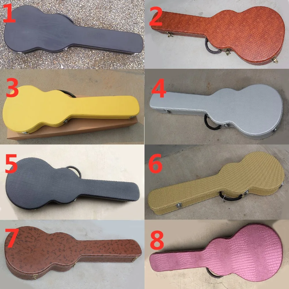 Étui rigide noir pour différents types de guitare électrique, le coloo peut être personnalisé selon votre demande