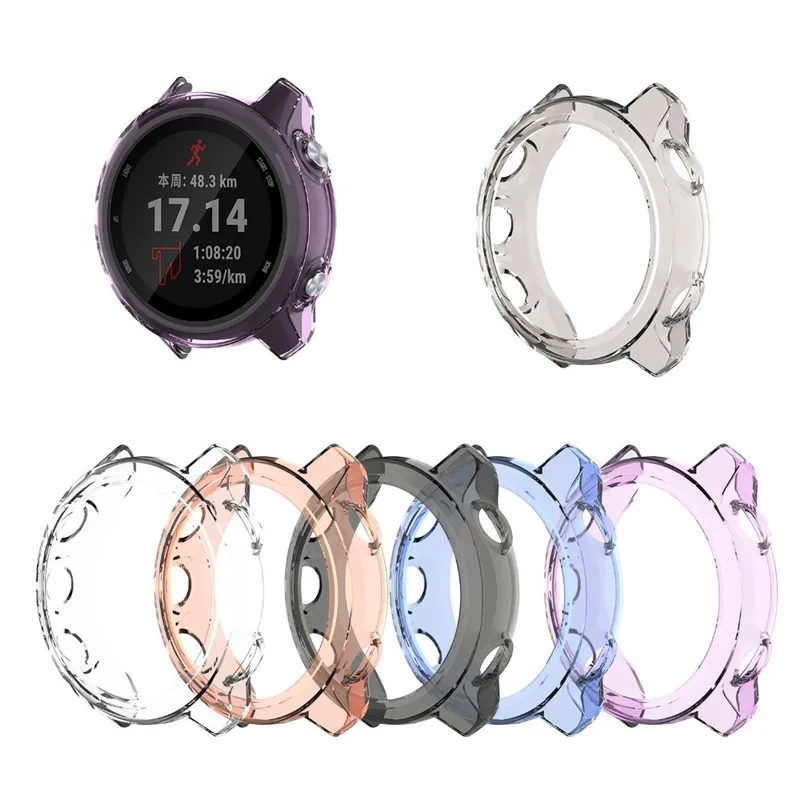 TPU حامي القضية ل garmin forerunner245 متر 245 ساعة حزام الشريط لينة غطاء قذيفة ل garmin forerunner 245 gps watch