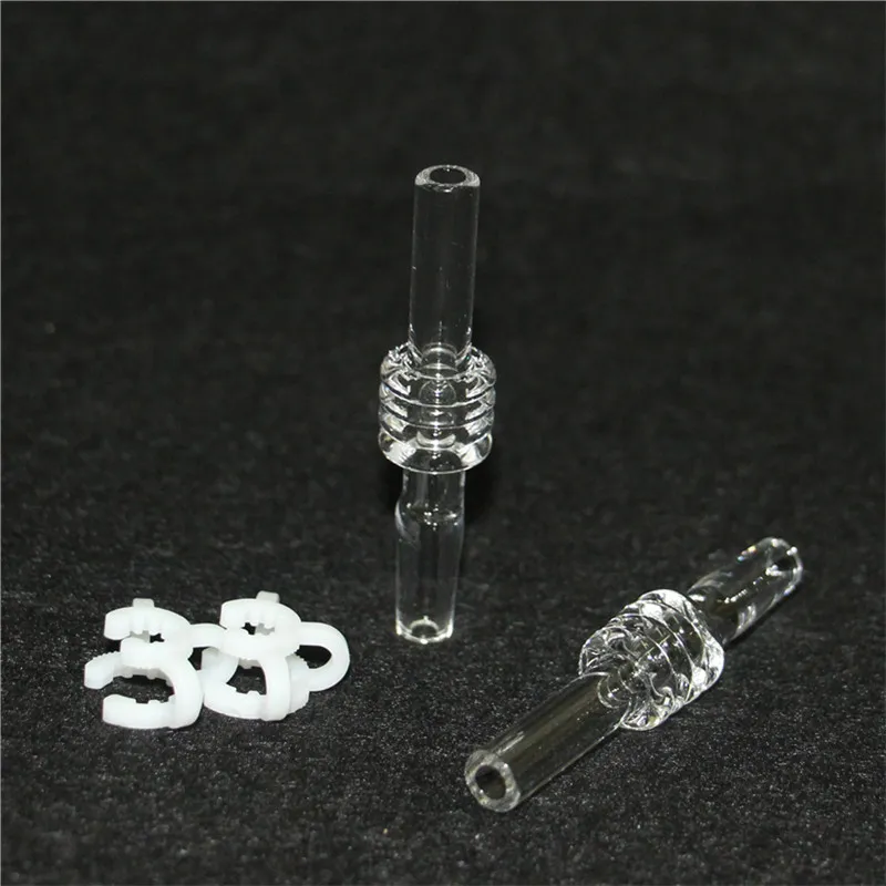 Rauchen 10mm 14mm 18mm Quarzspitze mit Keck-Clips für Mini-Quarzspitzen Nagelglas Wasserbongs Rohre Dab Bohrinseln