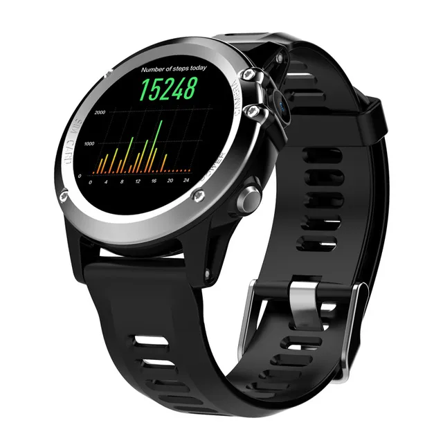 H1 GPS Montre Intelligente BT 4.0 WIFI Montre-Bracelet Intelligente IP68 Étanche 1.39" OLED MTK6572 3G LTE SIM Wearable Device Watch Pour iPhone Android iOS