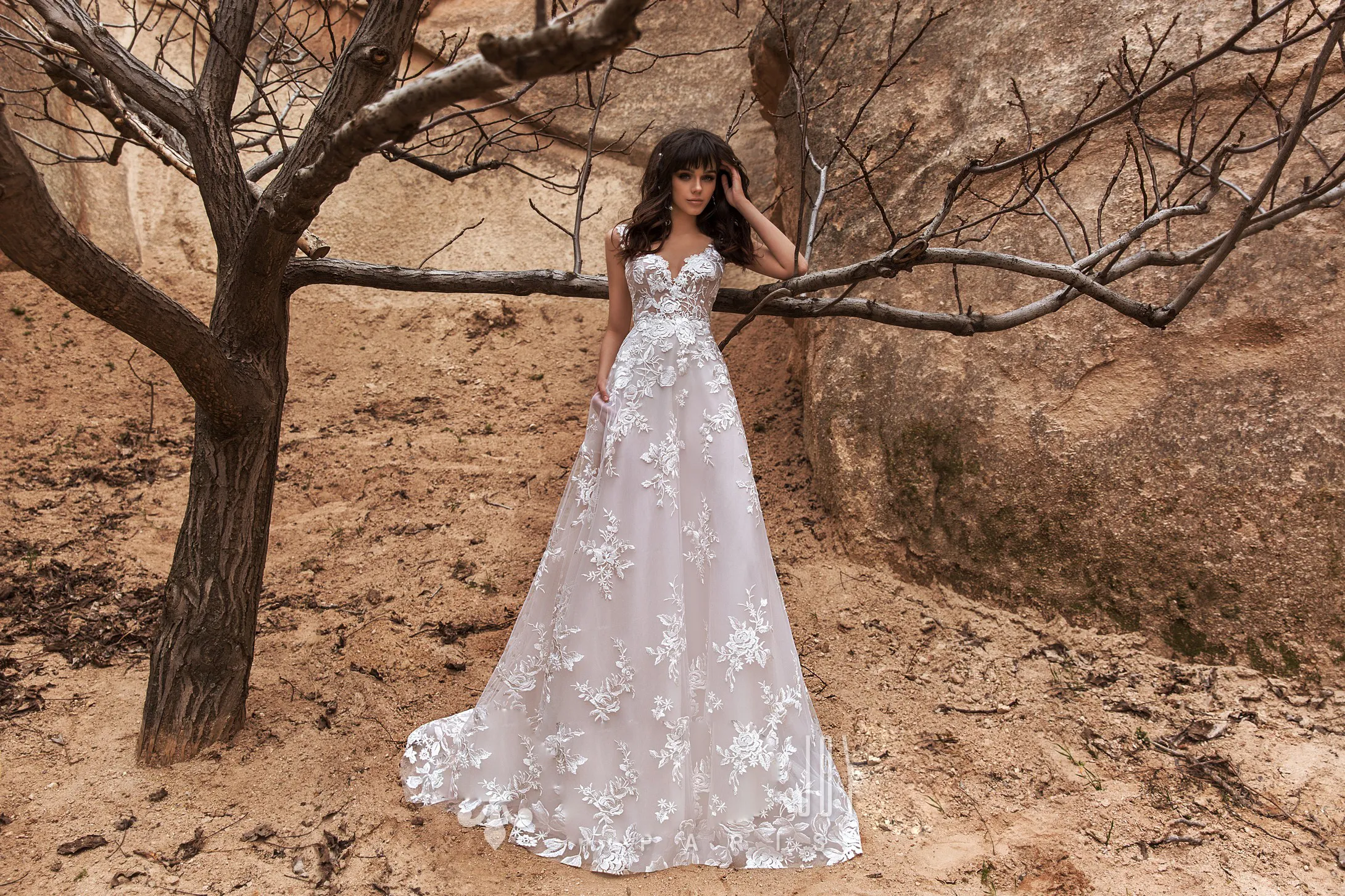 elegant custom embroidered wedding dresses Silver White Wedding Dress| Wedding Gowns XL / White / Satin main image 1
