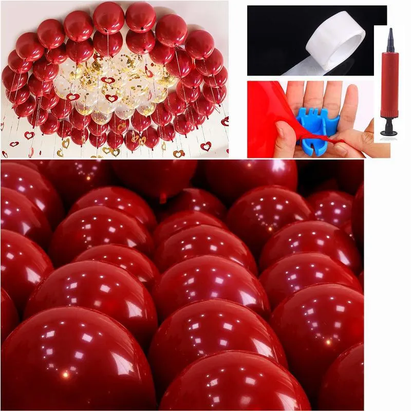 50 pcs couleur rouge fête de mariage ballons enfants jouets ballons Nouvelle Photographie Décoration Haute Qualité Gonflable Air Balls Nouvelle Arrivée