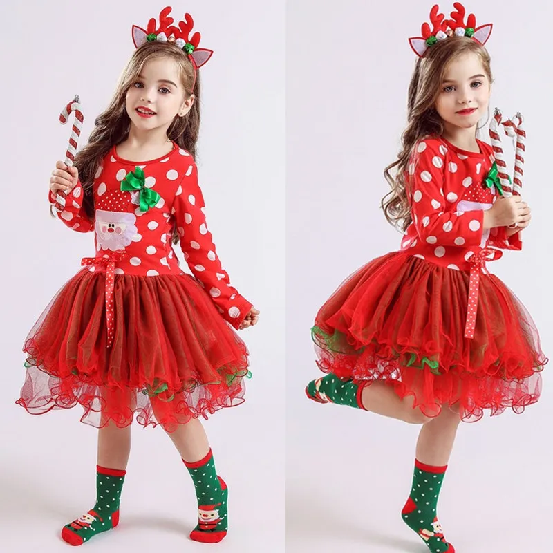 Traje de los niños Tul Año Nuevo de Fantasía niña del Carnaval de Santa vestir para Traje de los niños Tul Año Nuevo de Fantasía niña del Carnaval de Santa vestir para
