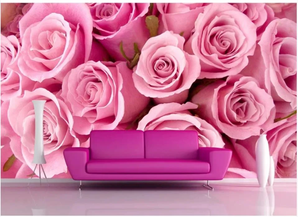 3d Wallpaper For Walls 3 D For Living Room Rose Flower Wallpapers Mural  Background Wall From 7,02 €