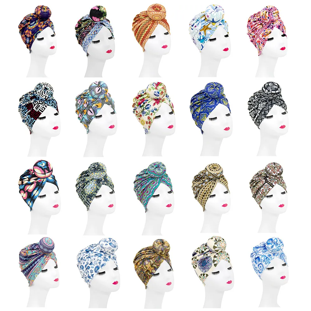 2020 Fashion cotton Print Women Muslim turban hijab caps arab headwrap Inner Hijabs for ladies islamic under scarf hijab bonnet