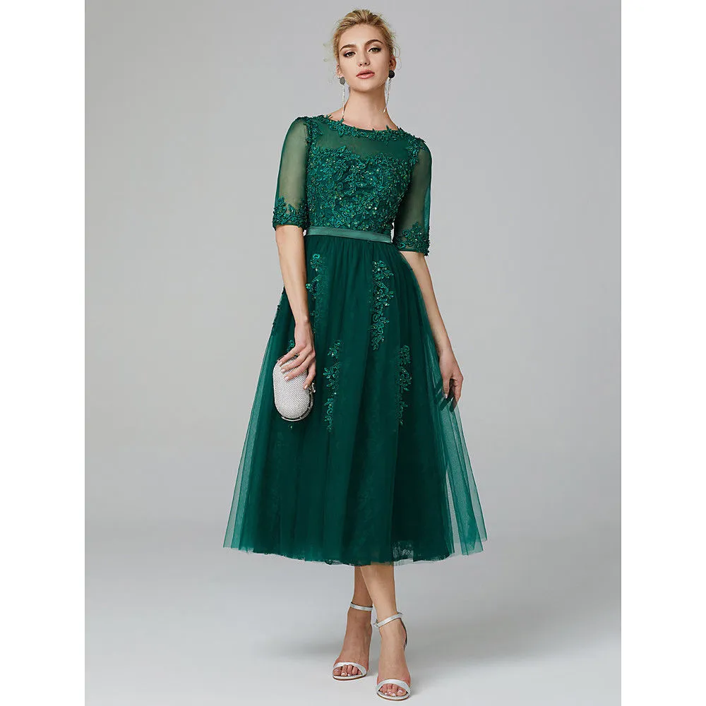Green Tea Length Mother Of The Bride Green Wedding... From Lindaxu90,  $104.4 | DHgate.Com