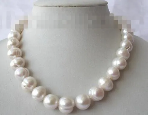 Collana di perle coltivate d'acqua dolce barocco bianco 10-11mm h86