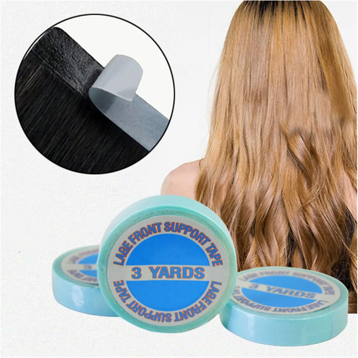 3yards 1PC Extraordinarily Waterproof Double Side Adhesive Tape For Skin Weft Hair Extension Tapes Wig Hairpiece 300CM High Quality
