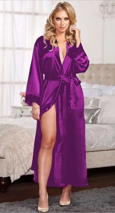 Irall Aria Pink Satin Dressing Gown - Heaven Lingerie