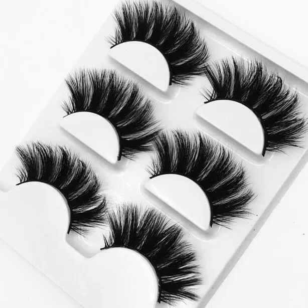 Thick long fake lashes 3 pairs set reusable handmade luxury false eyelashes extensions with packaging 9 models available DHL Free
