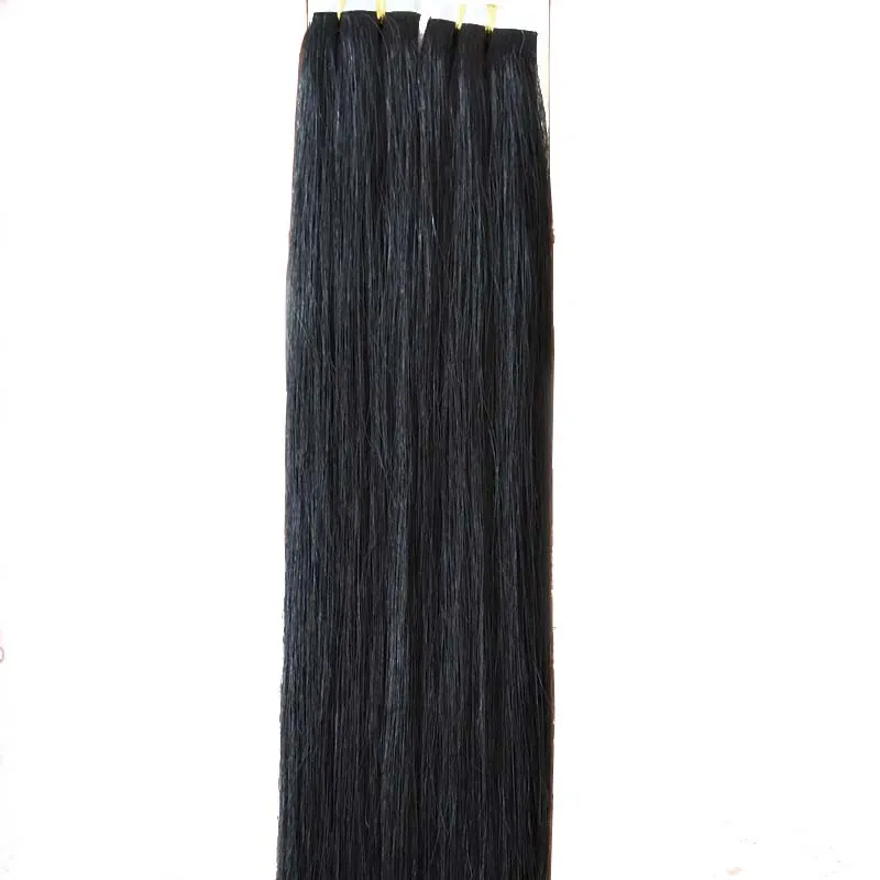 Nastro Pu nelle estensioni dei capelli umani 60 pezzi 150 grammi 14'' 16" 18" 20" 22" 24" Capelli con trama di pelle a doppia faccia