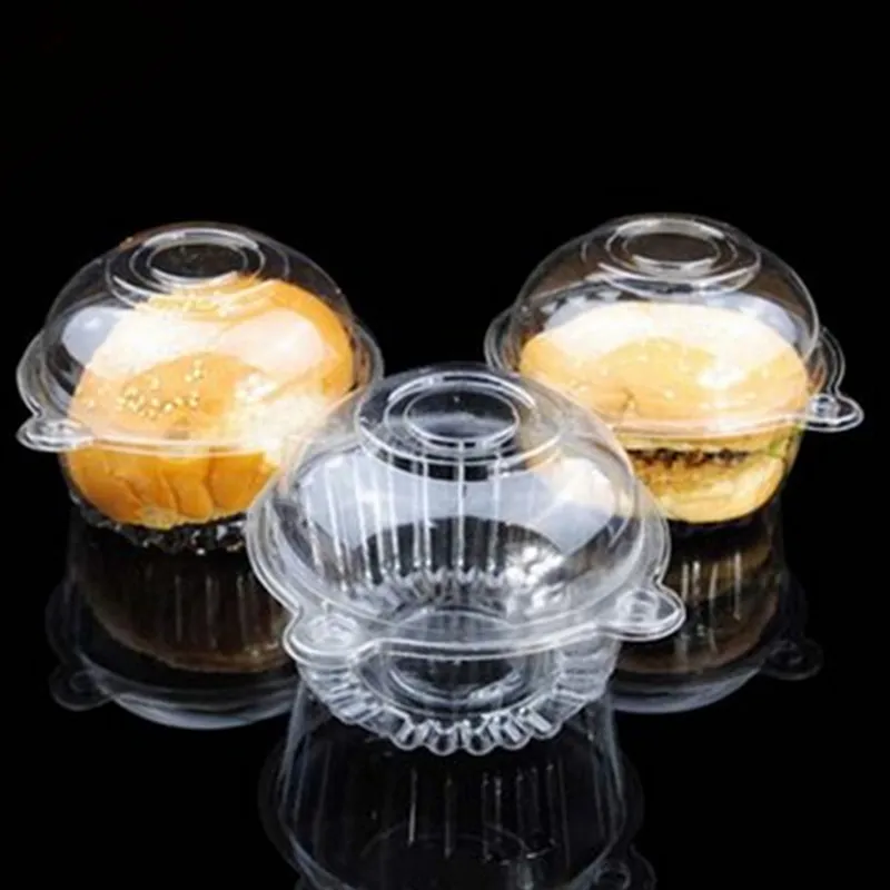 50st CLEAR PLASTIC CUPCAKE BOXES HOLDER MUFFIN CASE CUP PARTY CAPE DECORATING TOOLS MANGA PASTELERA Presentförpackning