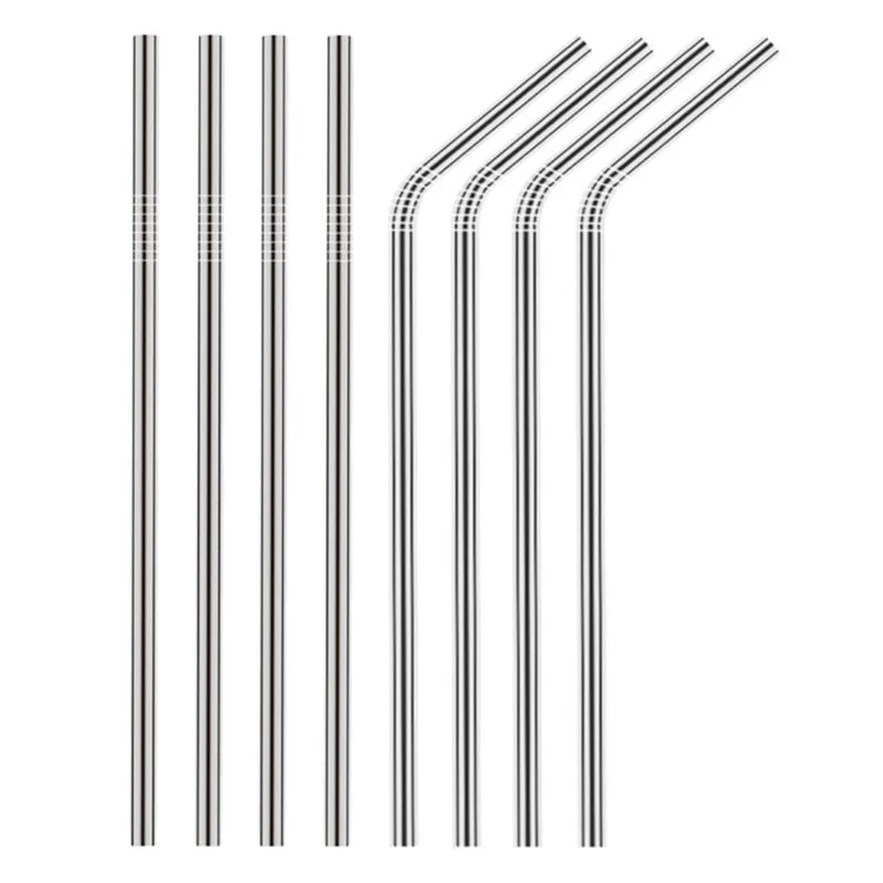 10,5 Zoll 267 mm 304 Edelstahl Metalltrink Strohhalme Straight/Bent wiederverwendbares Barzubehör ECO Friendly