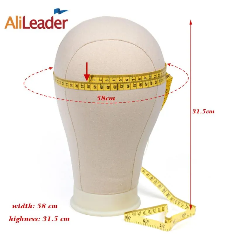 Alileader Canvas Block Poly Head Peruka Making Head Bude Perukę Parską Stylowanie manekina manekina suszarka 22 23 23 24qu296h