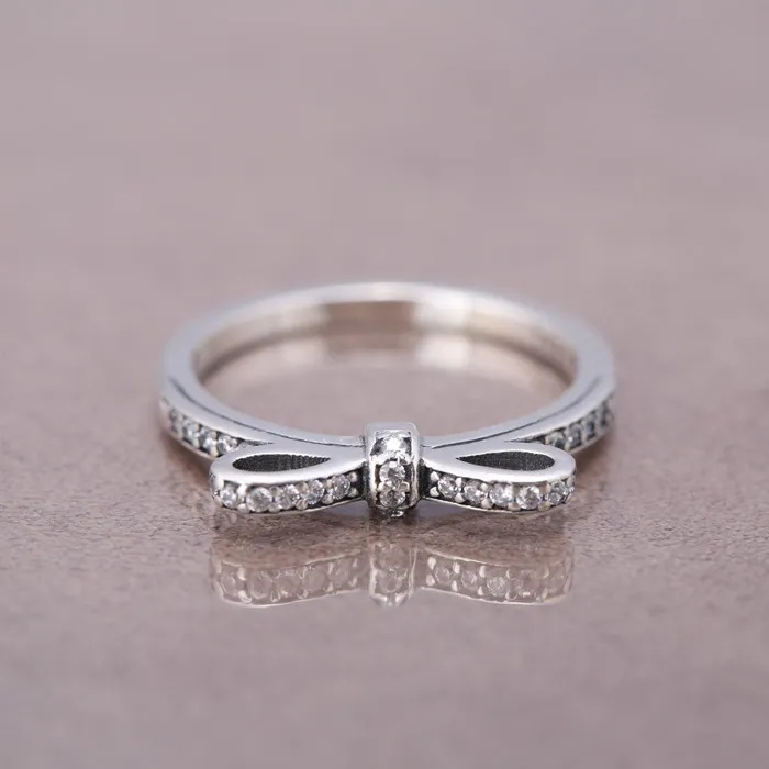 DHgate.com:Pandora Classic Bow Ring, 18K Rose Gold Plated