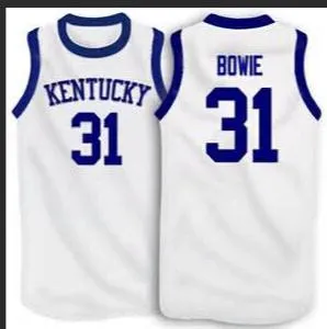 커스텀 남성 청소년 여성 빈티지 #31 Sam Bowie Kentucky Wildcats 농구 저지 크기 S-4XL 또는 사용자 정의 이름 또는 번호 저지
