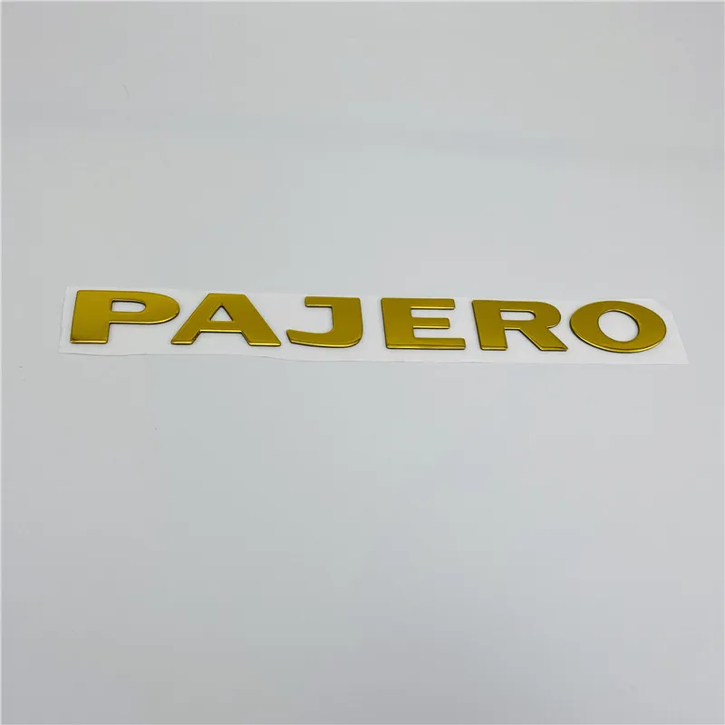 3 couleurs pour Mitsubishi Pajero emblème coffre arrière hayon Logo plaque signalétique voiture autocollants 22CM228C