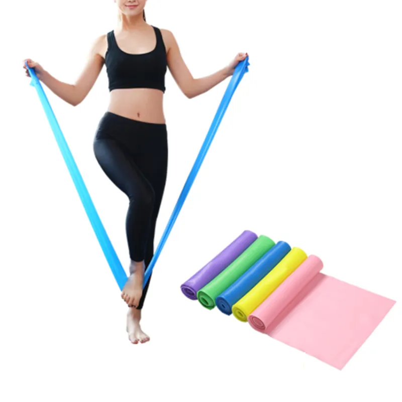 150 cm fitness träning långa motståndband gummi yoga gym fitness utrustning elastiska drag repband slingor för gymträning