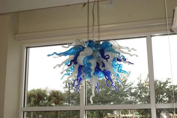 % 100 Ağız Üflemeli CE UL Borosilikat Murano Cam Dale Chihuly Sanat Moda Tasarımı Avrupa Tarzı Avize