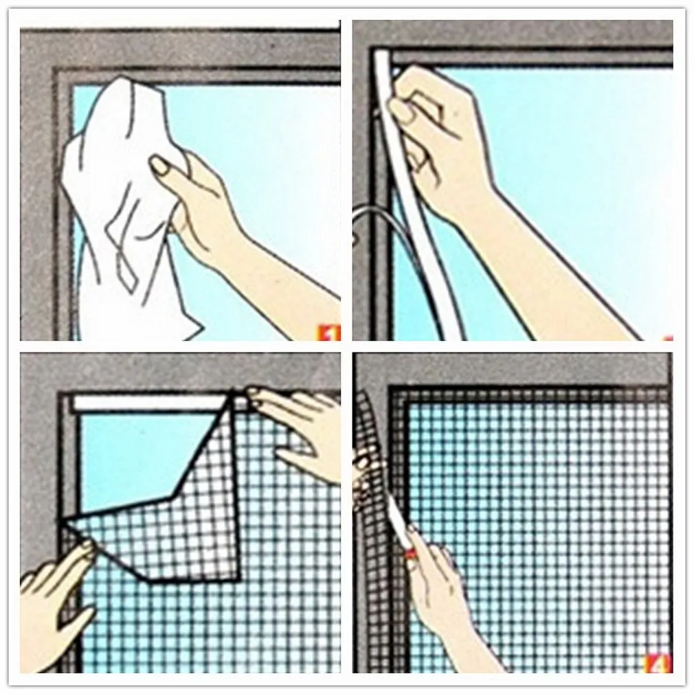Fliegen Moskito Fenster Netz Mesh Vorhang DIY Unsichtbare Spinnen Bugs  Selbstklebende Fenster Maschensieb Haus Und Moskitonetz Von 0,84 €