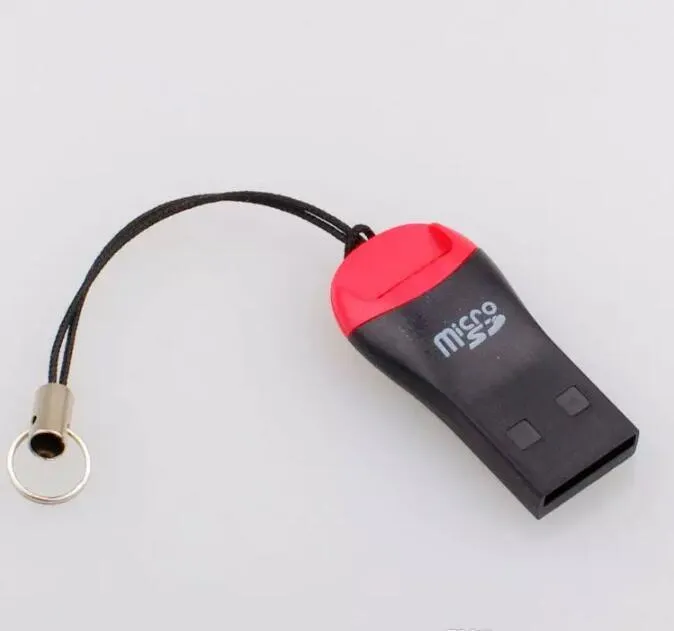 Whistle USB 2.0 T-flash-minneskortläsare TF-kort Micro SD-kortläsare Adapter 8GB 16GB 32GB 64GB Gratis frakt DHL