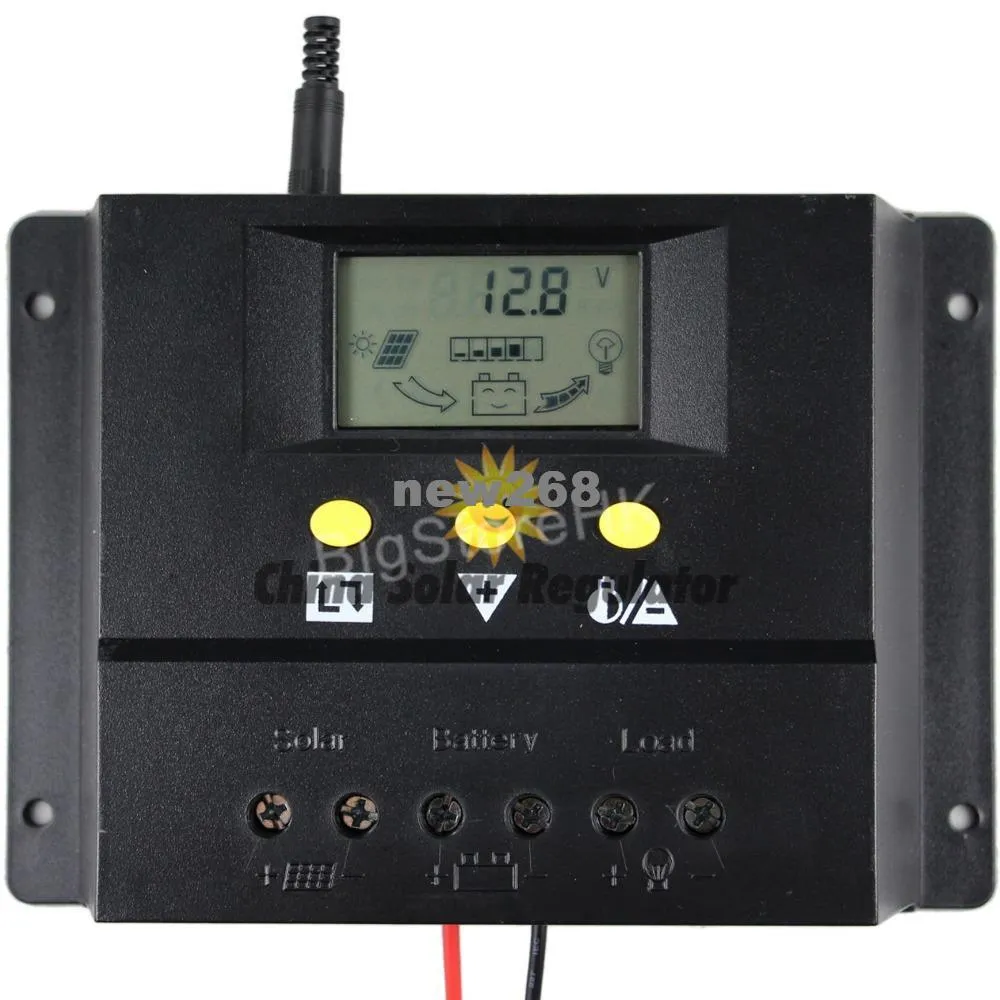 Freeshipping 80A Solar charge controller 12V 24V 1000W 2000W solar panel LCD screen display PWM charging for off grid PV controller solar