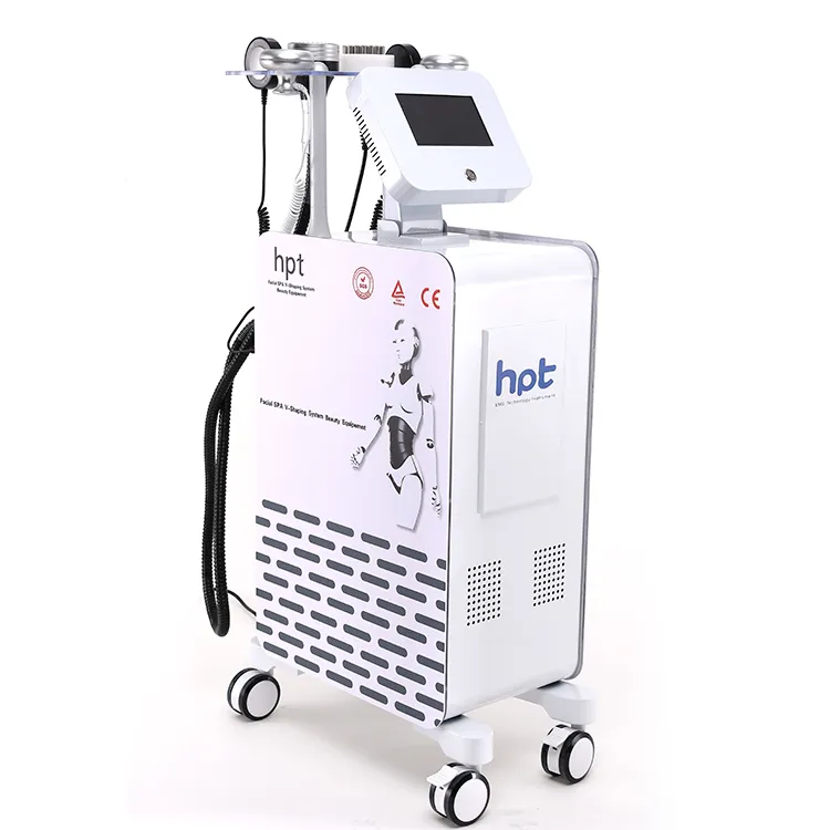 HPT 품질 보증 슬리밍 미용실 장비 6 in 1 HPT Cavitation RF 진공 진동 바디 마사지 기계