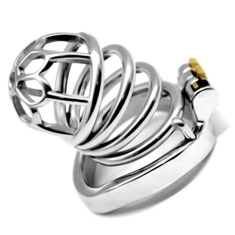 2019 Najnowszy Hollow Male Chastity Device Cock Cage Metalowe Penis Pierścienie Zdejmowane Chastity Cage Sex Zabawki dla mężczyzn G7-1-265A