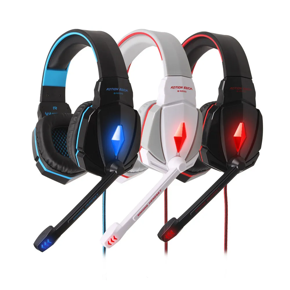 KOTION CADA G4000 Headset Headset Fone de Ouvido Estéreo Gaming com Controle de Volume de Microfone para PC Jogo 30 pçs / lote