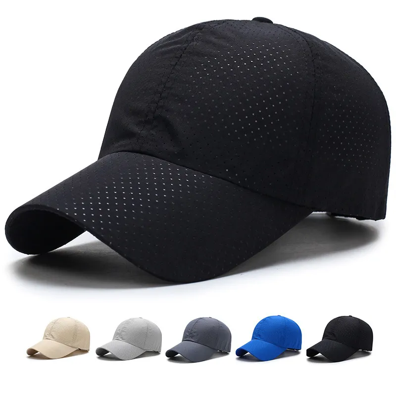 Nowy Ultra-Slim Running Cap Szybkoschnący Tkanina Summer Cap Kobiety Człowiek Unisex Szybka Sucha Siatka Działająca Kapelusz Bone Oddychające Kapelusze