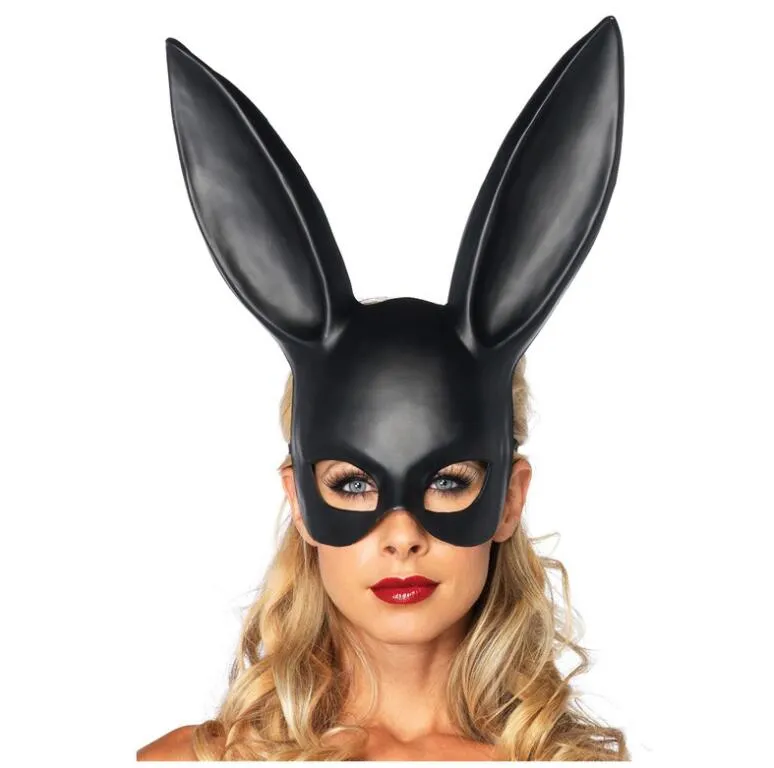 Party Girl Mulheres Moda Orelhas de coelho Máscara Cosplay Cute Funny Halloween Máscara Decoração Bar Discoteca Costume orelhas de coelho Máscara