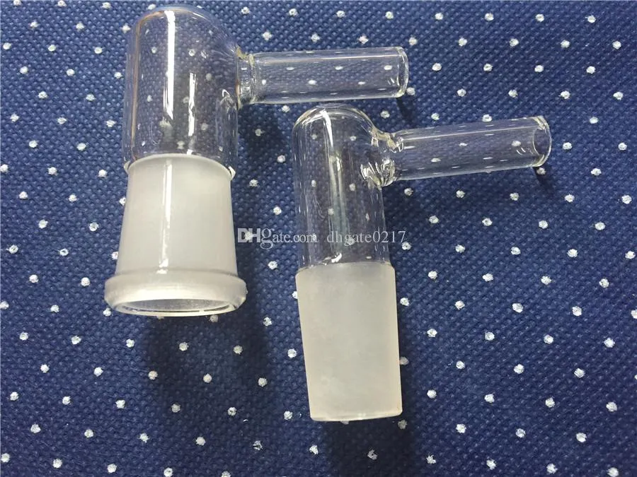 90 Graden Glas Vapor Zweep Adapter Vrouwelijke Mannelijke 14mm 18mm Grote Slang voor glazen waterpijpen hoge kwaliteit roken accessoires