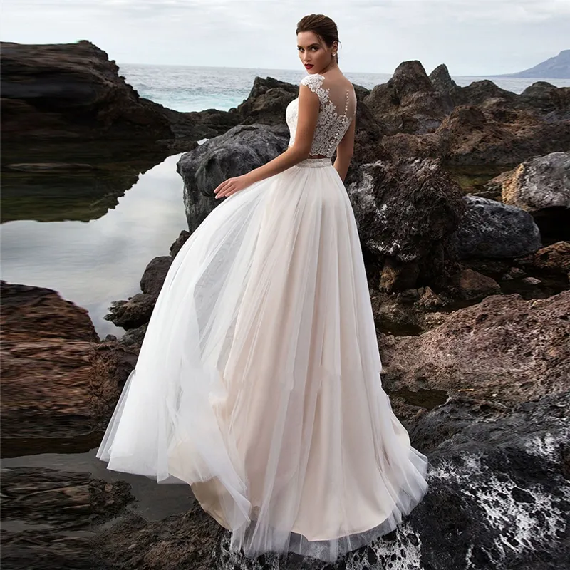 Vestidos novia dos online piezas 2020