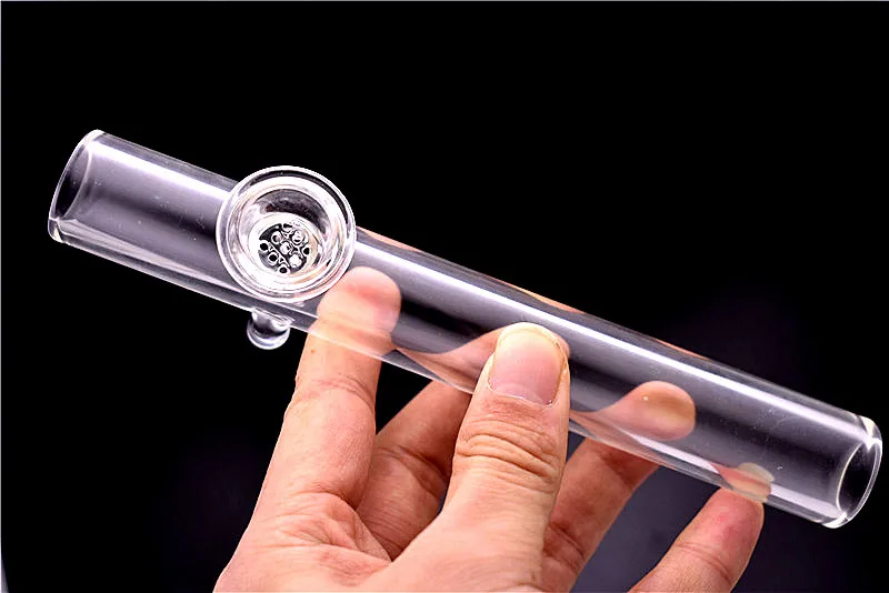 New style 7 Inch Length Heavy Glass Smoking Water Pipes For Dry Herb Tobacco Hand Pipes Pyrex bowl Glass Spoon Pipes --cheap wholesale