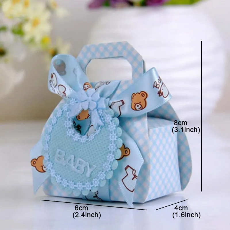 Baby Shower Favor Box och v￤skor 24st Sweet Gift Candy Boxes for Baby Shower Birthday G￤ster Favors Event Party Supplies