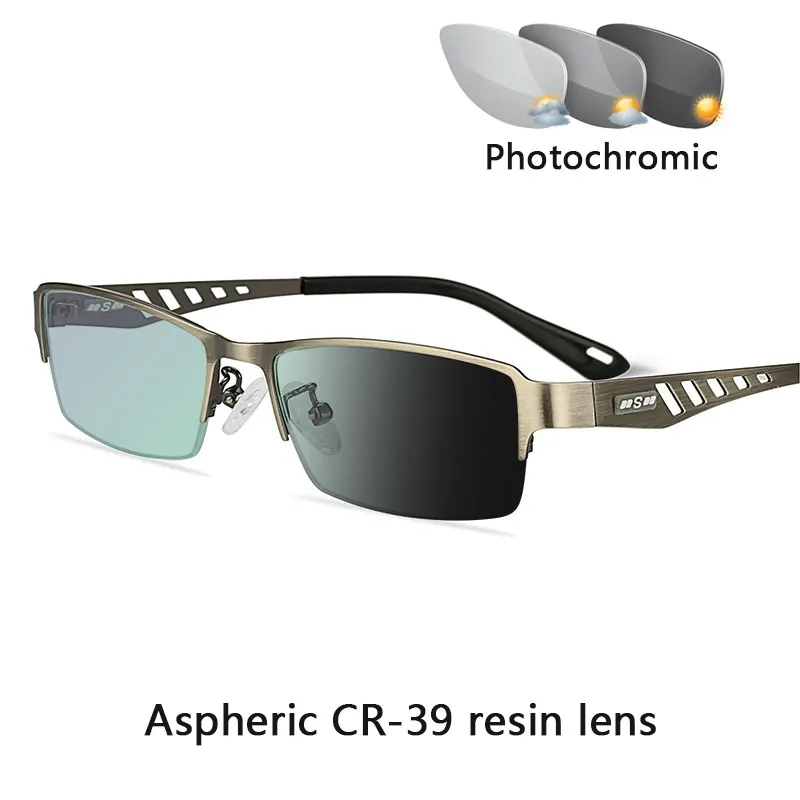 남자의 비즈니스 태양 전환 photochromic 독서 안경 남성 여성 하이퍼피아 디옵터 노스 비아 유리 +0.25 +1.0 +1.5 +2.0