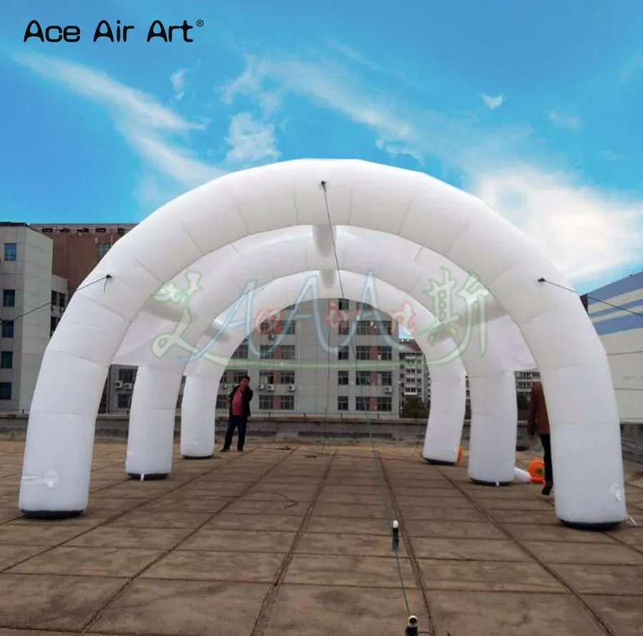 White Fabric Wedding Canopy Inflatable Arched Entry For 2024 Events ...