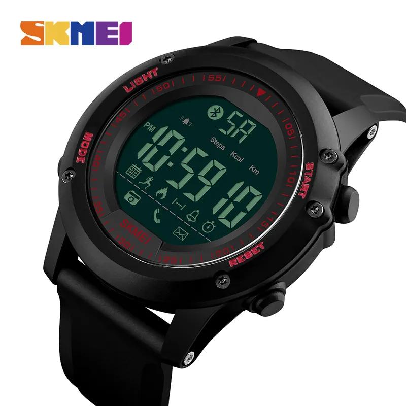 Skmei Smartwatch Hombre Mens Bluetooth Camara Control Armwatch Men Smart Digital Sport Male Watches Clock Reloj Hombre 1321252C