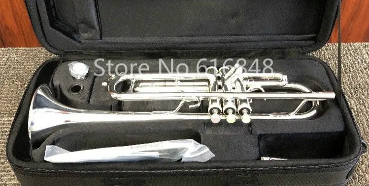 Jupiter JTR-1100 Haute Qualité En Laiton Argent Plaqué Bb Trompette Nouvelle Arrivée Instrument De Musique Perle Bouton Avec Embouchure Et Étui