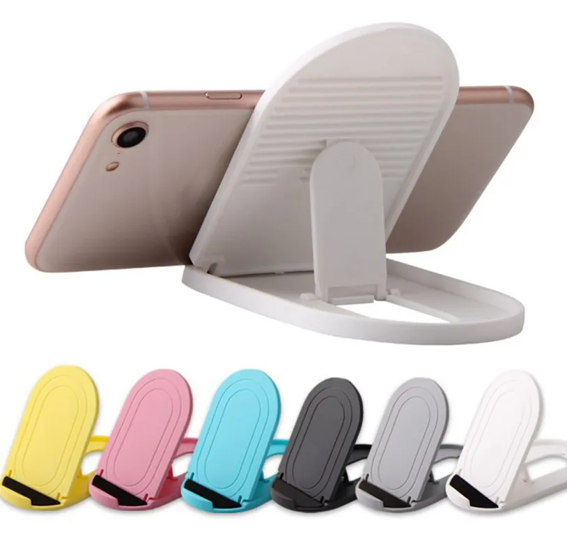 11X6.5cm Creative Lazy Folding Holder Mobile Phone Tablet Holder Promotional Company Gifts Colorful Magic Bracket With Bag 6colors Stock