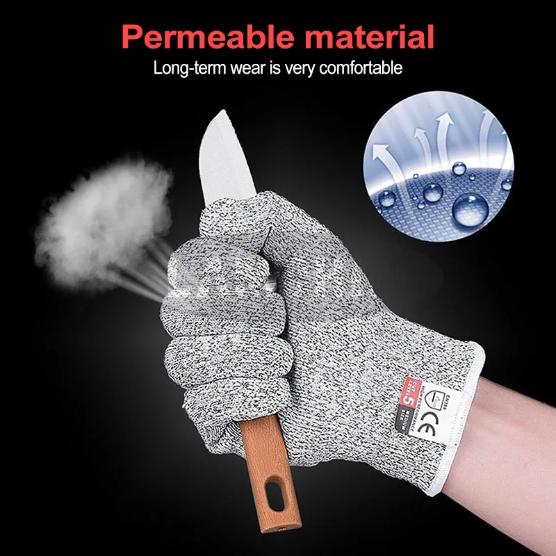 Anti Cut Glove, Oyster Glove Level 5 Protection Stainless Steel