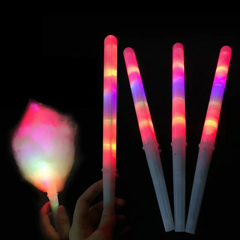 100 New Cotton Candy LED Sticks Rainbow Flashing LED Light Sticks Glow