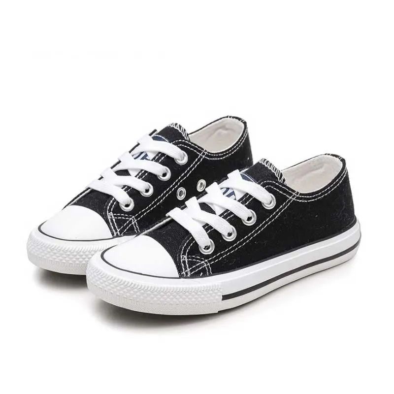 Zapatos infantiles para niñas, zapatos de lona para niños, zapatillas de deporte para niños, novedad primavera otoño 2019, zapatos blancos cortos sólidos de moda para niños #65