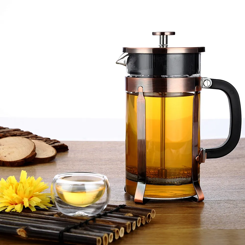 Famirosa TCM - D04D French Press مع أربع شاشات تصفية وملعقة قهوة واحدة