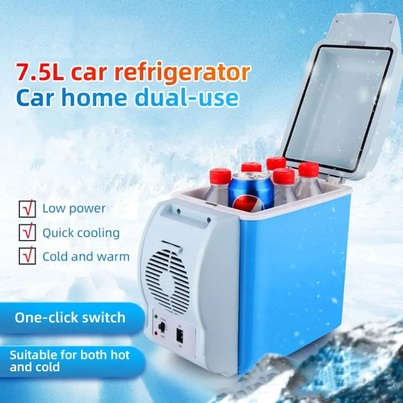 Refrigeratore di auto Refrigeratore 6.5L Portatile Riscaldamento Riscaldamento scatola di raffreddamento DC12V Congelatore per camion per viaggi RV Boat