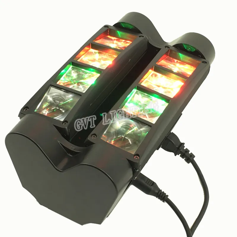 Portable tête mobile araignée lumière Mini LED araignée 8x10 W RGBW faisceau lumineux grands effets DJ Disco discothèque fête éclairage de scène