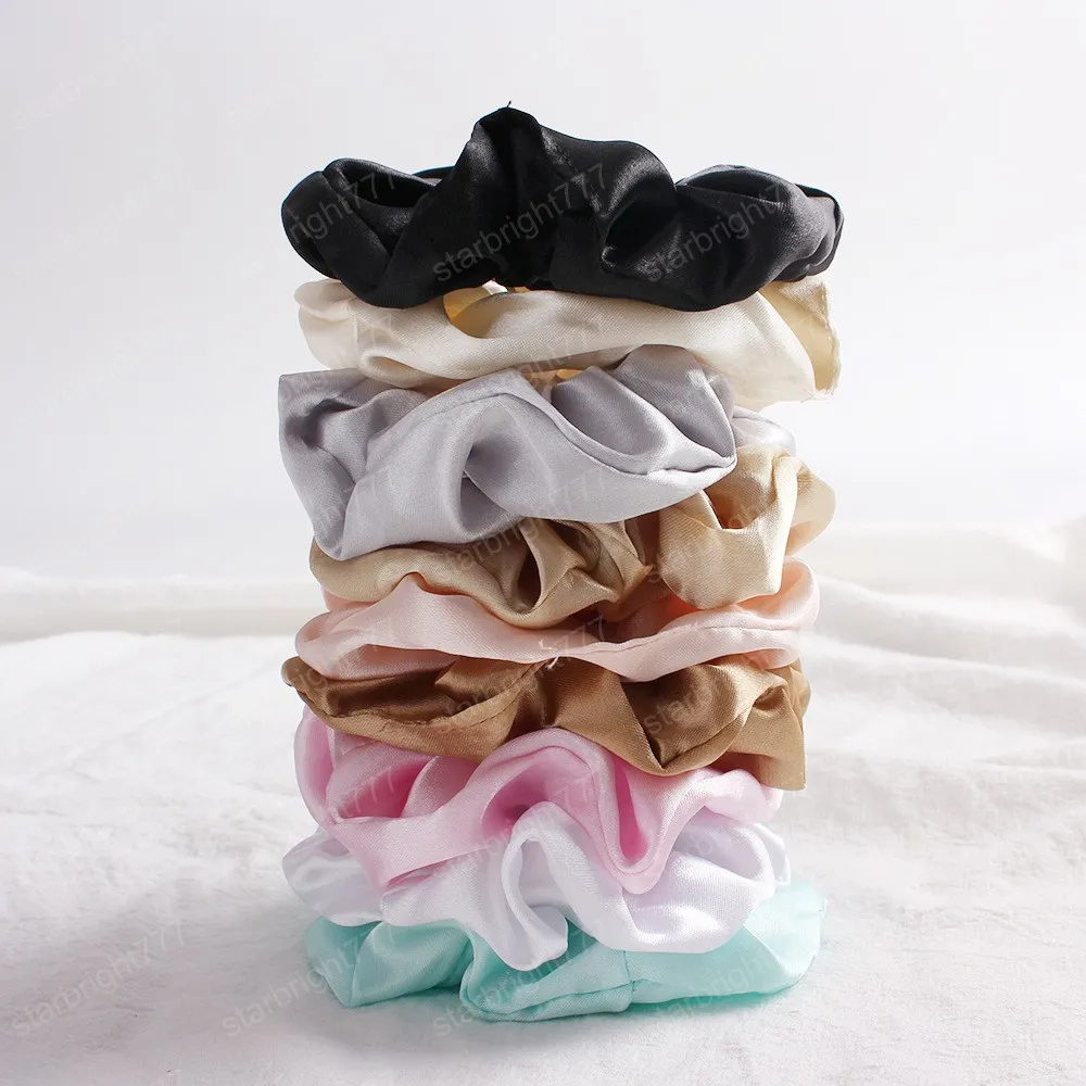 Satin Hair Scrunchies Pack Elastic Silky Hair Bands... From  display picture 1