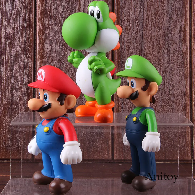 Minifiguras De Jogo Super Mario Yoshi Luigi Mini Figuras Brinquedos CY8001  - Escorrega o Preço