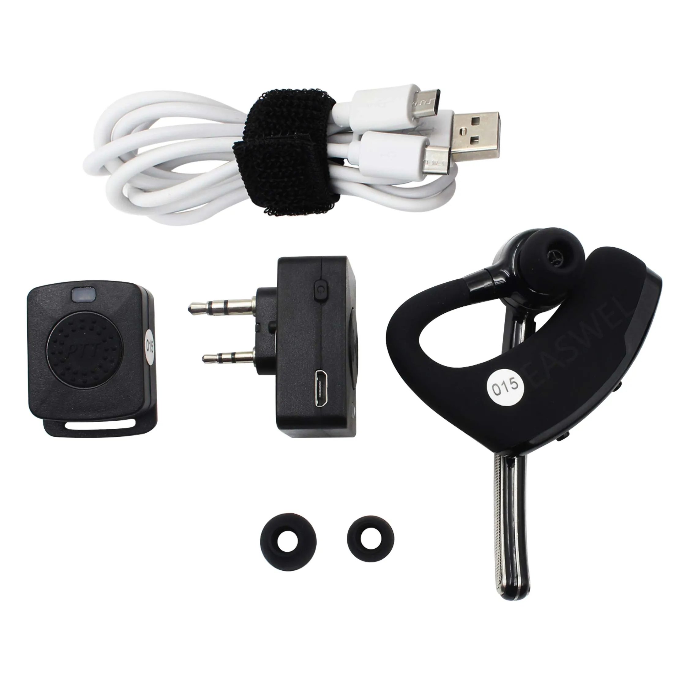 Bluetooth Wireless Adaptor PTT Headset FOR KENWOOD TYT BAOFENG UV5R Radio HB 6A